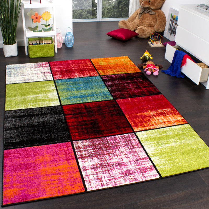 Zipcode Design Mara Red/Green/Pink Rug & Reviews Wayfair.co.uk